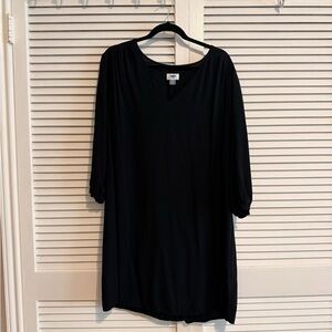 Old Navy Black 3/4 Length Sleeve Dress